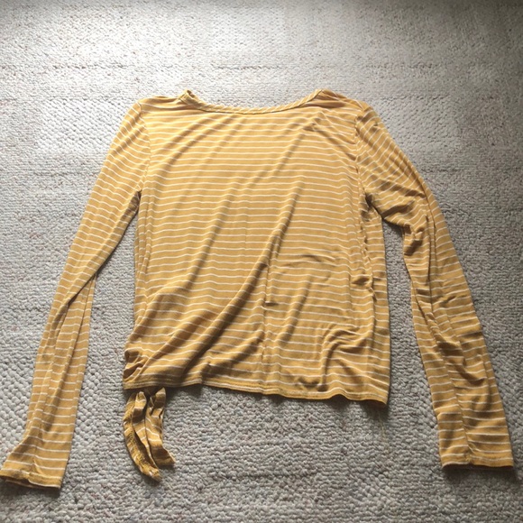 Striped Mustard top - Picture 2 of 2